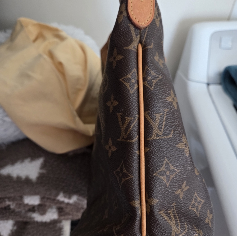 Louis Vuitton Brown and Tan Shoulder Bag Delightful MM - Picture 7 of 8